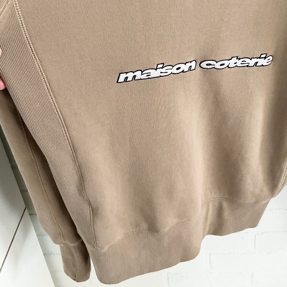 Maison Coterie Men Hoodie Full zip Pockets Embroidered 100% cotton M Oversized - Picture 10 of 15